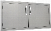 SO2AD42 Built In 45" x 22" Stainless Steel Double Access Door with Flat Frame Flush Mount and Self Rimming