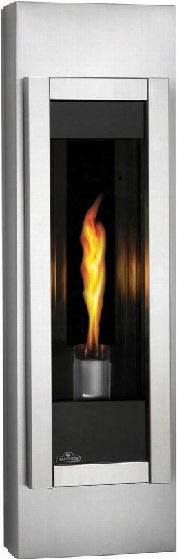 Riverside Torch Series Gsst8 15" Vent Free Propane Gas Outdoor Fireplace With Electronic Ignition Up To 6 000 Btu's Towering Flame Torch Burner Brushed