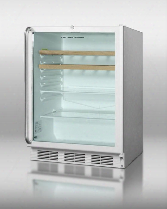 Scr600losrclhd 5.5 Cu.ft. Capacity Outdoor Refrigerator Automatic Defrost Adjustable Glass Shelves Adjustable Thermostat: Stainless Steel Cabinet Glass Door