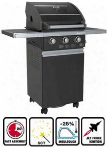 So3gbk 3 Burner Gas Grill With 42 000 Total Btu's Jet Flame Ignition 410 Sq. In. Cooking Surface 160 Sq. In. Enamel Warming Rack And 304 Solid Stainless