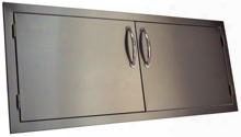 Sodx2ad48 20" X 48" Deluxe Double Door With Raised Reveal Design And 3/8" Self Rimming Trim Bezel Stainless