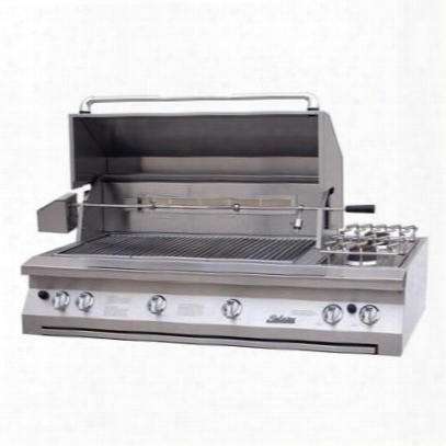 Sol-agbq-56-ng Deluxe 56" Built In Natural Gas Grill With Rotisserie
