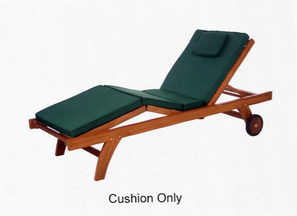 Tc70g 75" Chaise Lounger Cushion With Hi-density Foam Soft-faced Cotton Canvas And Tie Downs In