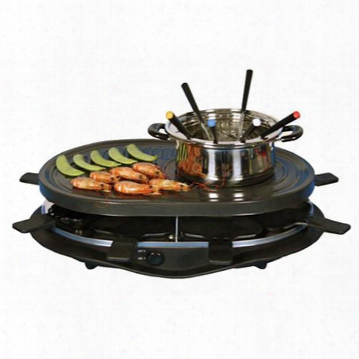 Tcrf08bn Total Chef Raclette Party Grill With Fondue 8