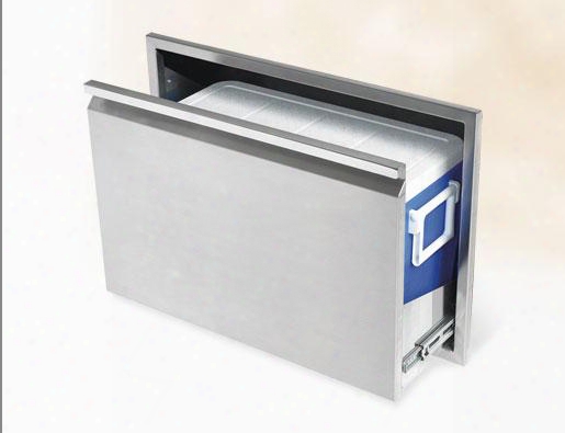 Tecd30-b Cooler Drawer With 48 Qt. Cooler Full Extension Self-closing Slides And Flush Ha Ndle In Stainless