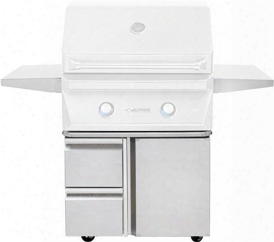 Tegb30sd-b 30" Grill Base With Storage Drawers Double Wall Door Pull Out Tank Drawer And Heavy Duty Casters In Stainless