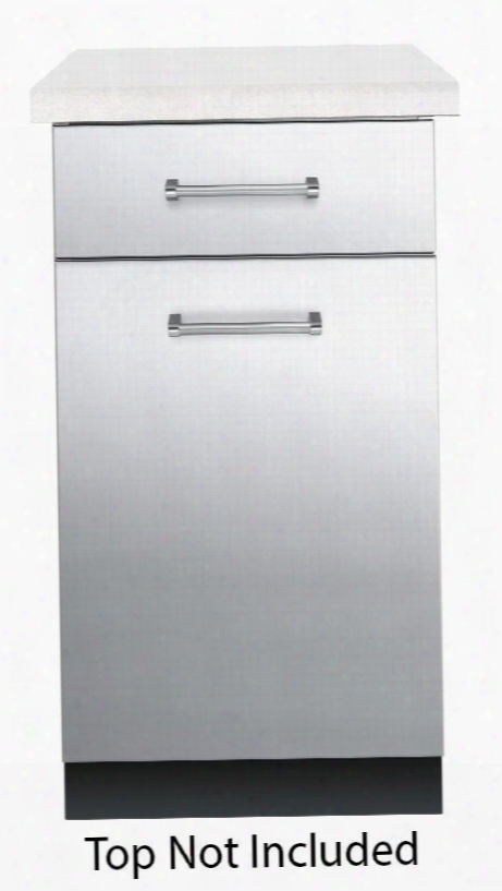 Vbo1811ss Outdoor Series 18"w X 30"d Base Cabinet With 1 Drawer And 1 Door Base In Stainless