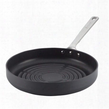 11-inch Deep Round Grill Pan, Gray