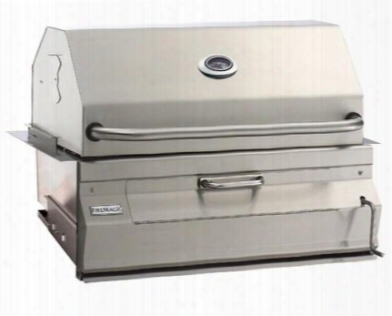 14s101ca Charcoal 32" Stainless Steel Grill With Stainless Steel Constructions And Integrated Warming Rack In Stainless