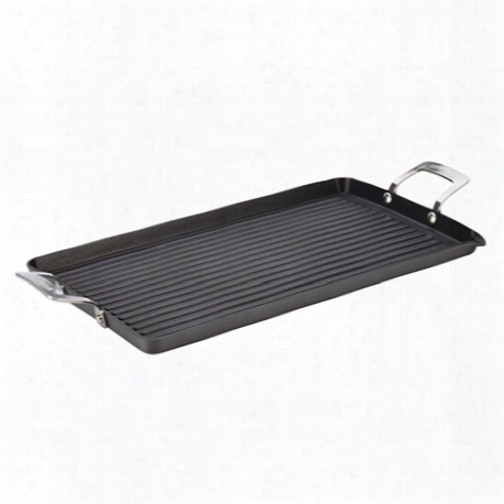 18-inch X 10-inch Double Burner Grill With Pour Spout, Gray