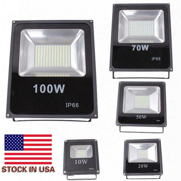 2016 Hot Sales 10w 20w 30w 50w 100w Outdoor Waterproof Led Floodlights Warm Cool White Ip66 Led Flood Lights 85-265v Stock In Us