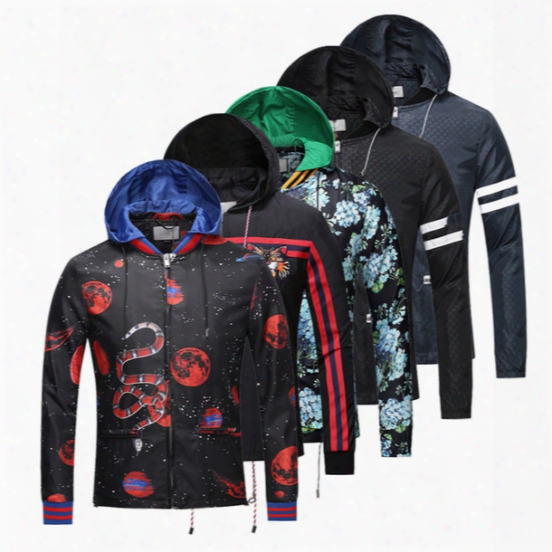 2017 Autumn Luxury Medusa Sanke Brand Men Jacket Print Jackets Sport Hip Hop Outdoor Long Sleeve Jacket 3d Men&#039;s Casual Coats