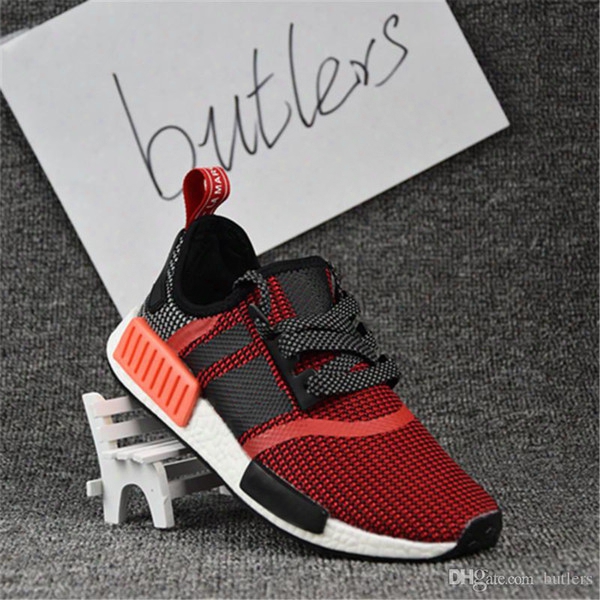 2017 Best Quality Nmd Runner Shoes Nnm_r1 Monochrome R 1 Mesh Primeknit Triple Nmd R1 Women Men Running Shoes Sneakers Spprts Shoes With Box