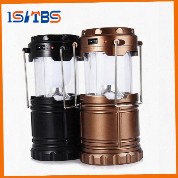 2017 New Portable Outdoor Led Camping Lantern Solar Collapsible Light Outdoor Camping Hiking Super Bight Light