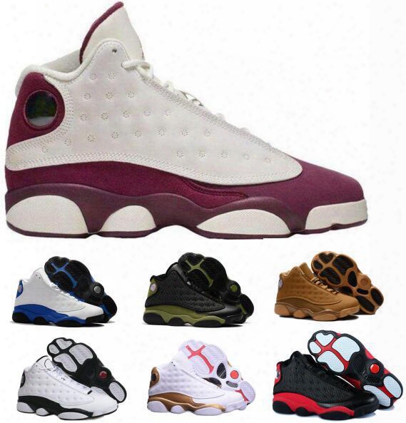 2017 Retro 13 Basketball Shoes Men Women Man White Gold Black Cat Retros 13s Sports Females Authentic Real Athletic Outdoors Sneakers Size 5
