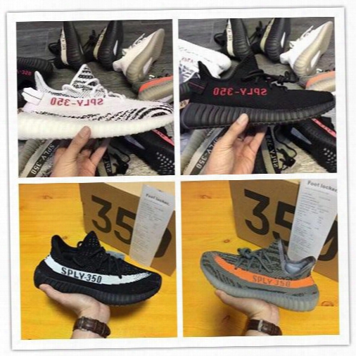 2017 V2 Sply 350 Limited Core Black Red White Zebra V2 Boost 350 Kanye West Boost Running Men Women Sneaker Shoes Size 36-46