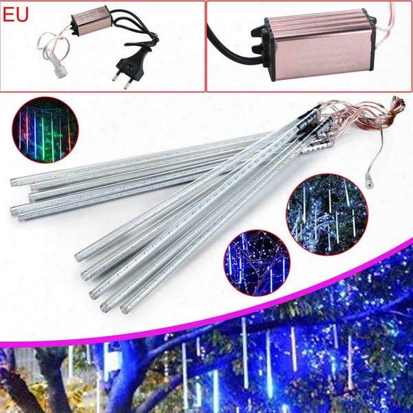 30cm 50cm 80cm 2835 Smd Meteor Shower Rain Outdoor Led Pipe Strings Christmas Fairy Light Lighting 10tubes Waterproof For Party Decoration