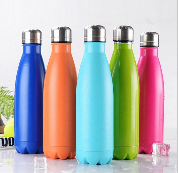 500ml Cola Shaped Bottle Insulated Water Bottle Creative Thermos Coke Cup Water Bottle Outdoor Sports Bicycle Travel Cup