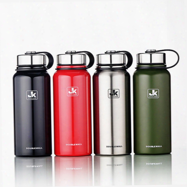 610ml 20oz Stainless Steel Vacuum Cup Outdoors Hiking Climbing Water Bottle Double Wall Vacuum Bottles 171207