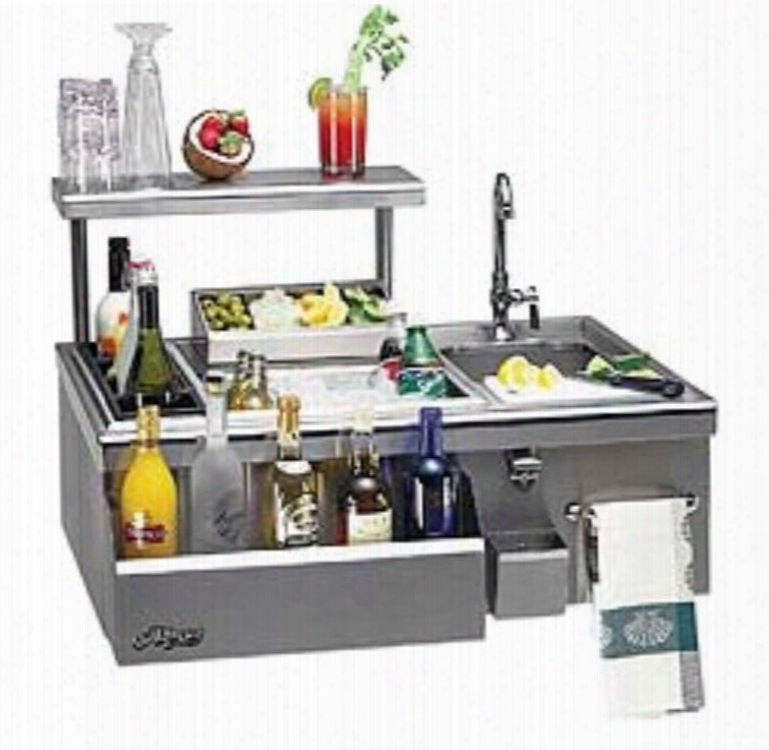 Adt30 30" Built-in Beverage Center With Sink And Faucet Insulated Ice Compartment Bottle Bins Front Speedrail Towel Rack And Welded 304 Series Stainless