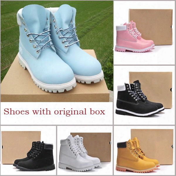 Authentic Brand Motorcycle Boots Men Casual 6-inch Premium Boots Women Waterproof Outdoor 10061 Wheat Nubuck Boots Size 36-46