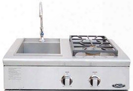 Bfg30bsn Liberty Series 30" Built-in Natural Gas Dual Side Burner/sink Unit Wit H 2-17 000 Btu Burners And Stainless Steel Covers: Stainless