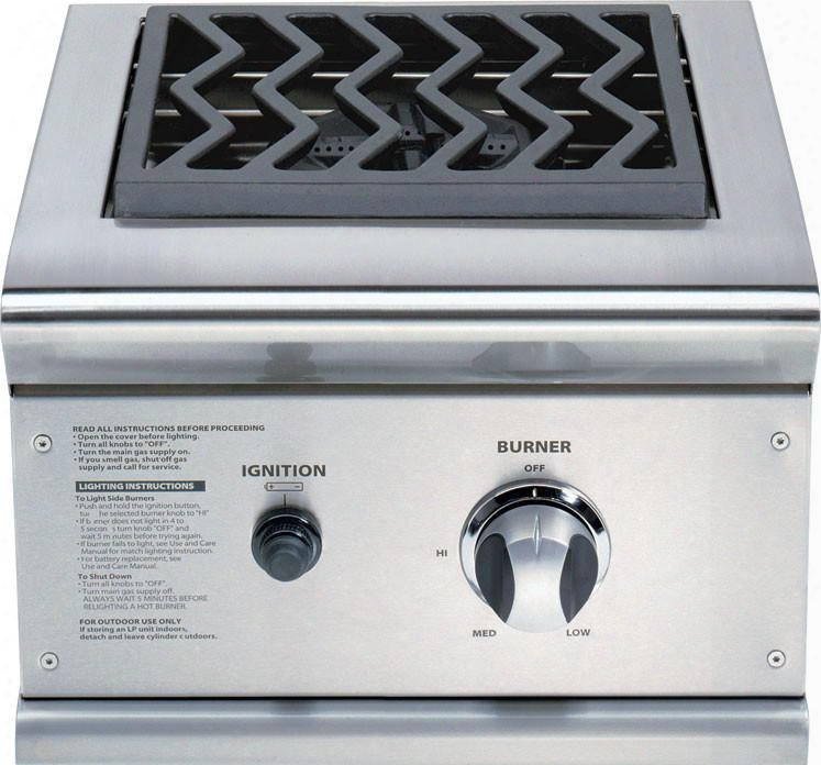 Bgb131bin 30" Built-in Single Side Natural Gas Burner With 17 000 Btu And Battery Ignition: Stainless