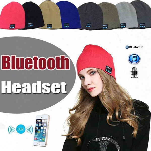 Bluetooth Hat Music Beanie Cap Stereo Wireless Earphone Soft Outdoor Headset Headphone Speaker Microphone Handsfree Music For Smart Phone