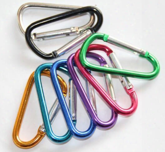 Carabiner Ring Keyrings Key Chain Outdoor Sports Camp Snap Clip Hook Keychains Hiking Aluminum Metal Stainless Steel Hiking Camping Logo