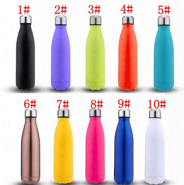 Cola Shaped Water Bottle Vacuum Insulated Travel Water Bottle Double Walled Stainless Steel Coke Shape Outdoor Water Bottle Kka3155