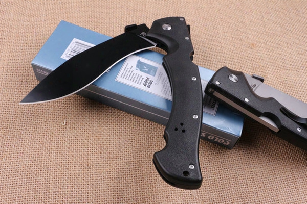 Cold Steel Rajah Ii Huge Tactical Folding Knife D2 Blade G10 Handle Outdoor Survival Rescue Pocket Knife Military Utility Edc Dogleg Knife