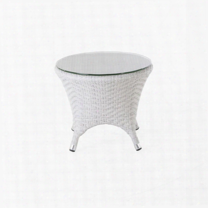 Danica Outdoor End Table W/clear Glass Top Design By Bd Mdo