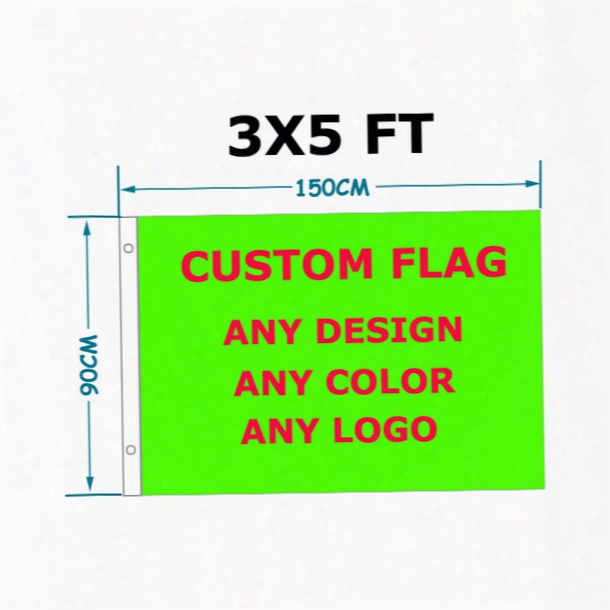 Free Shipping Custom Flag 90 X 150 Cm Polyester Customize Flags And Banners For Home Decoration Sport Outdoor Banner