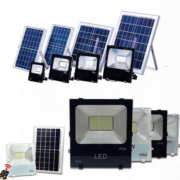 High Quality 30w 50w 100w Solar Powered Panel Led Remote Control Flood Lights Outdoor Floodlight Garden Outdoor Street Light