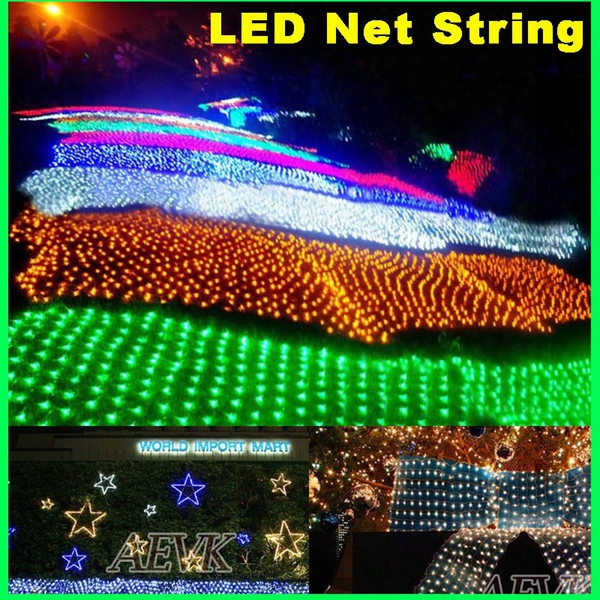 Led Net String Lights Christmas Outdoor Waterroof Net Mesh Fairy Light 2m*3m 4m*6m Wedding Party Light With 8 Function Controller