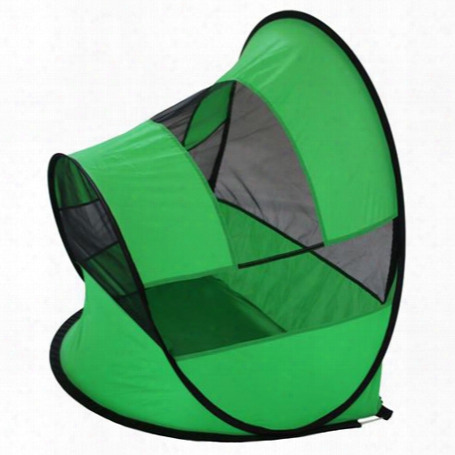 Modern Curved Collapsibel Outdoor Pet Tent, Green, One Size