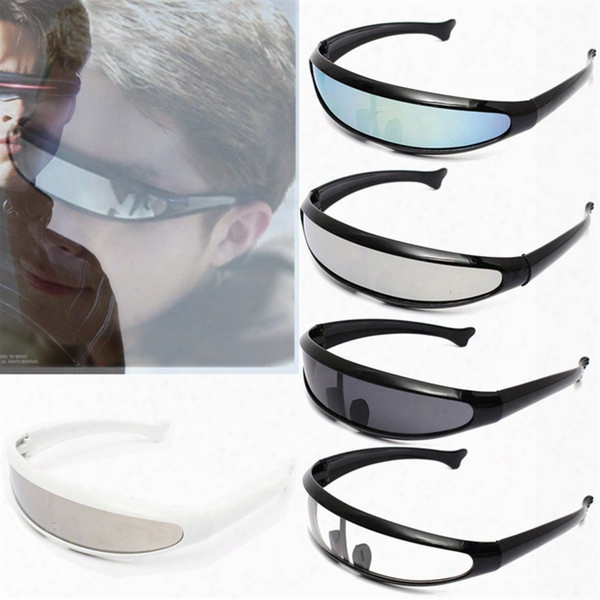New Cool Men&#039;s Sunglasses Fashion X-men Individuality Laser Outer Space Robot Conjoined Mercury Lens Sun Glasses For Outdoor Sports / Travel