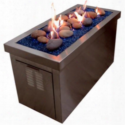 Ocss4620gz01p Stainless Steel Island With Fire Glass - Liquid Propane In