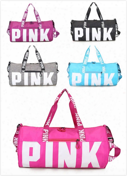 Pink Letter Duffle Bags Pink Letter Handbags Pink Travel Bag Beach Handbag Duffle Large Capacity Waterproof Yoga Sports Shoulder Bags Large