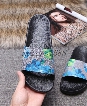 2017 mens and womens fashion causal slippers boys &girls tian/blooms print flower slide sandals unisex outdoor beach flip flops size 34-45
