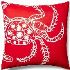 Crab Red Outdoor Pillow design by Allem Studio