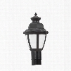 Sea Gull Lighting 82390BL-12 1-Light Belmar Outdoor Post Lantern Black