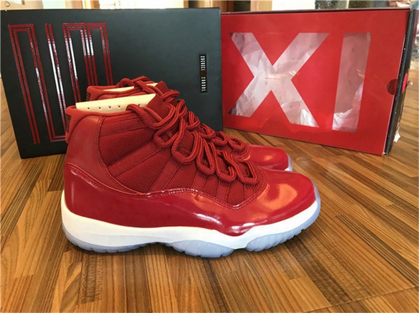 Real Carbon Fiber Air Retro 11 Xi Gym Red George Town Mens Basketball Shoes For 11s Retro Athletic Sports Sneakers Double Box 7-13