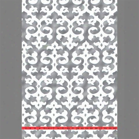 Sample Of White & Silver Mylar Grill Velvet Flocked Wallpaper By Burke Decor