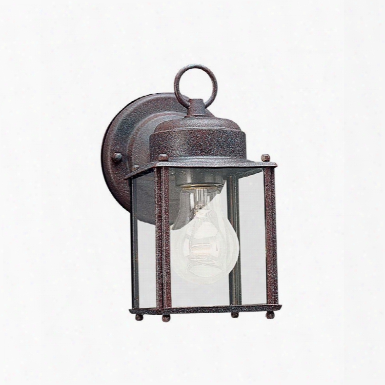 Sea Gull Lighting 8592-26 1-light Outdoor Wall Lantern With Clear Glass Sienna