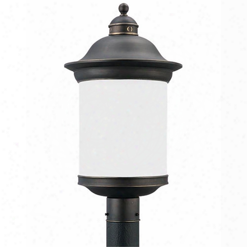 Sea Gull Lighting 89298bl-71 1 Light Exterior Post Lantern Antique Bronze Finish