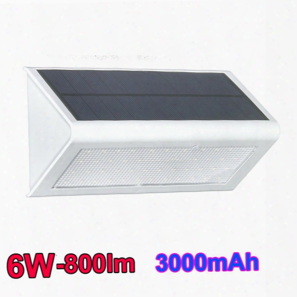 Solar Powered Light Outdoor Radar Sensor Led Wall Light Garden Lamp Abs+pc Cover 6w 800lm Waterproof Bulb