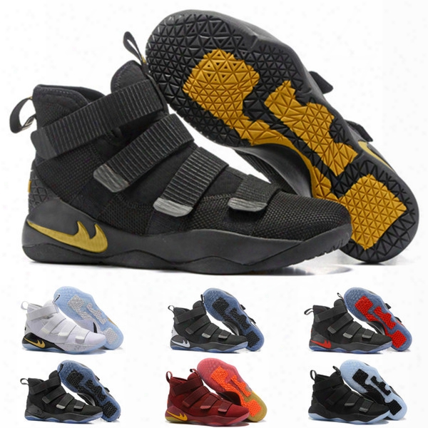 Soldiers 11 Top Quality Men Lebron Basketball Shoes Sports Trainer Training Shoe Athletic Outdoor Sneakers 7 Colorway