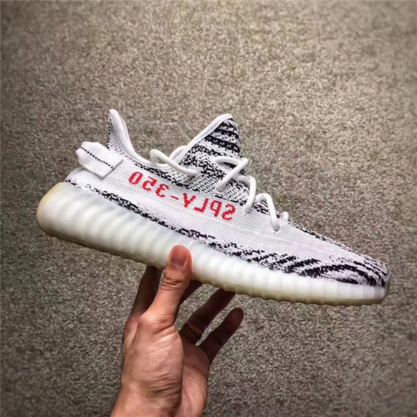 Sply-350 Cream White 350 Boost V2 2018 New Kanye West Boost 350 V2 Sply Running Shoes Beluga Triple White Zebra Bred Black 20 Color With Box