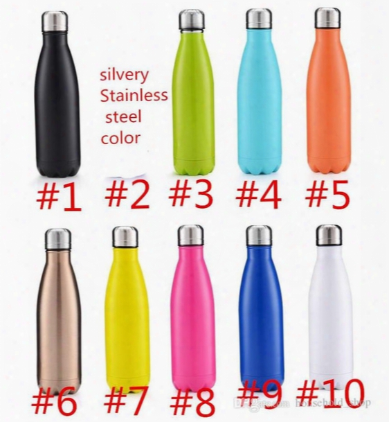 Stainless Steel Cola Bottle Shape Water Bottles Vacuum Cups Sports Bottles Outdoor Drinkware Kettle 500ml Support Oem 2017 Hot Fashion